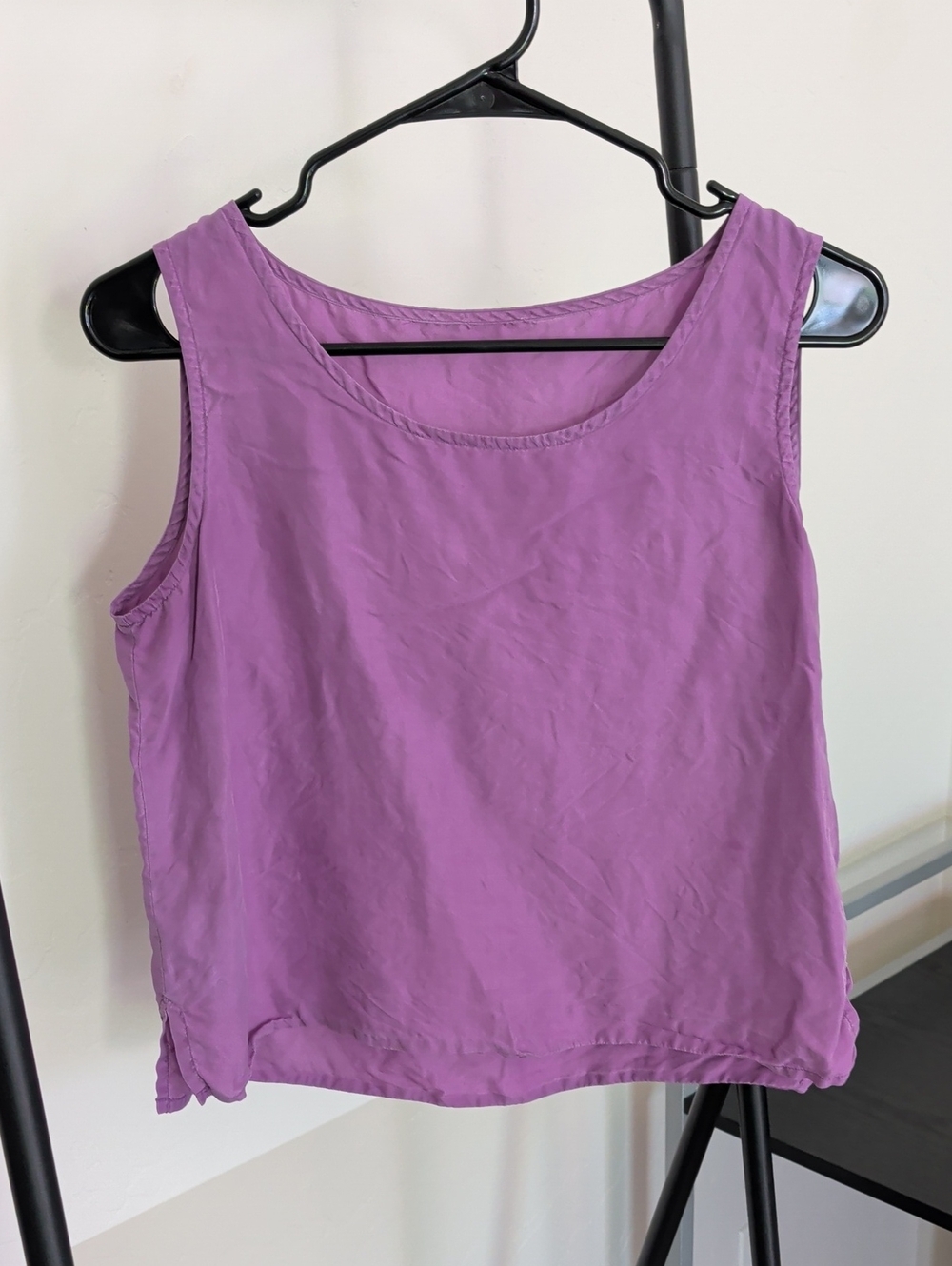 Lightweight Purple Sleeveless Women's Silk Top